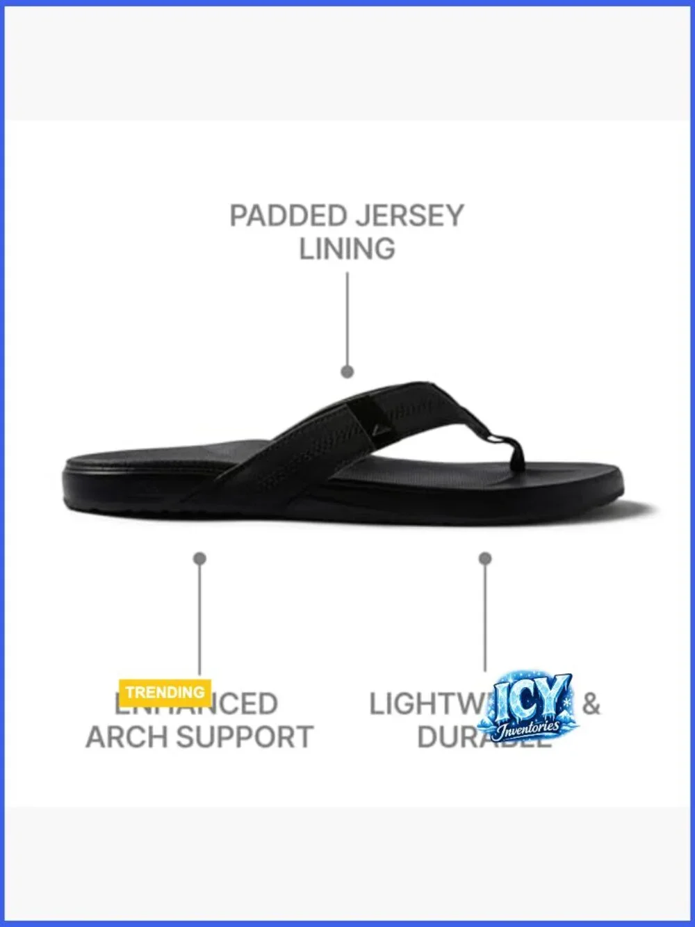 Men's Cushion Phantom Flip Flop Sandals EVA Rubber
